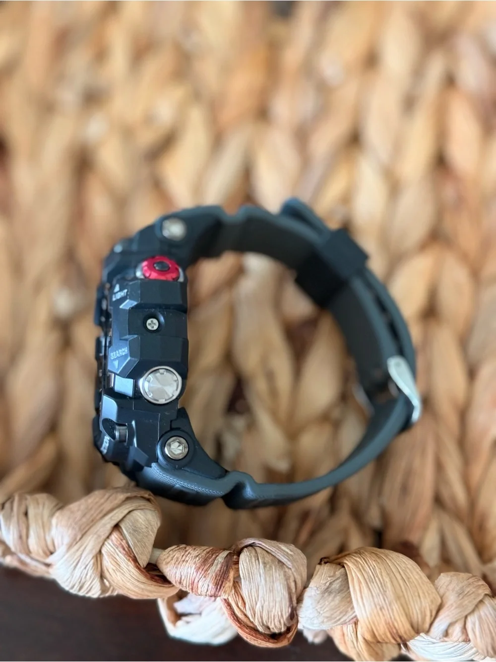 G-Shock Mudmaster Black and Gray Watch with Red Accent